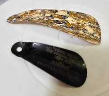 2 Vtg Shoe Horn Metal  Plastic