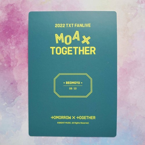 MINI TARJETA FOTOGRÁFICA TOMORROW X TOGETHER 2022 TXT FANLIVE MOA X TOGETHER MD Oficial - Imagen 102 de 203