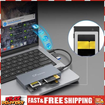 6 in 1 CFexpress Type B/CF/XD/MS/SD/TF Card Reader with Cable Memory Card Reader