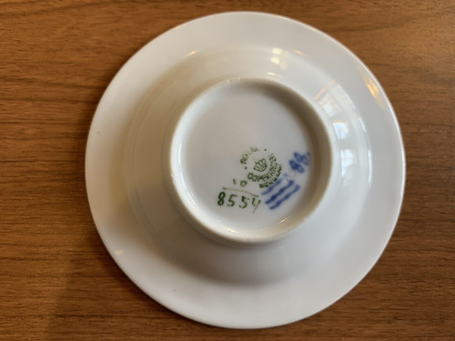Vintage Small Royal Copenhagen Floral Pin Trinket Ring Dish Hand Painted 3-3/4" - Picture 8 of 11