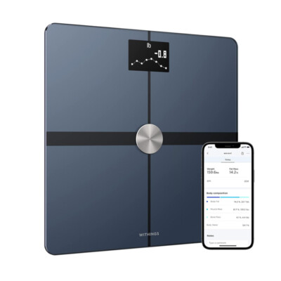 WITHINGS Body+ Wi-Fi Smart Scale w/ BMI Water Fat Muscle & Bone Mass BLACK