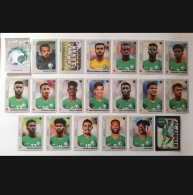 SAUDI ARABIA TEAM SET 17 ROOKIE RC FIFA U-20 2019 WORLD CUP POLAND STICKERS RARE