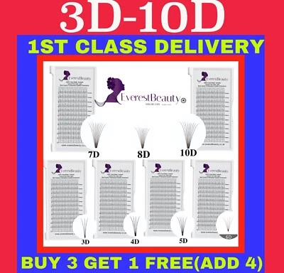 PRE MADE Russian Volume Fan Lashes 3D 4D 5D 6D 7D 8D 10D Mink Eyelash Extensions