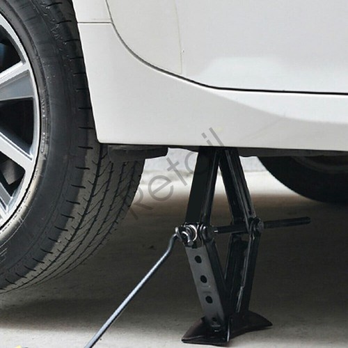 NEW 2 Ton Scissor Jack Car Van Wind Up Tyre Lift Chrome Crank Handle Emergency - Picture 4 of 12