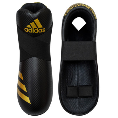 Adidas Pro Semi Kontakt Stiefel Schwarz/Gold Punkt Sparring Karate Taekwondo