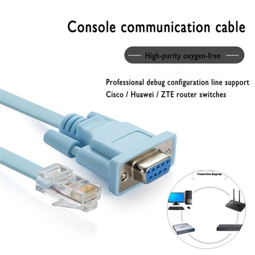 RJ45 DB9 LAN RS232 Serial Console Cable Networking Ethernet Adapter Computer - Photo 8/12