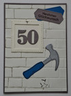 Geburtstagskarte, Glückwunschkarte, zum 50. Geburtstag, handgefertigt