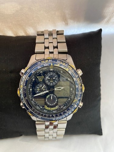 Citizen Mens Vintage Blue Angel Navihawk 100 MT WR C300- S089002 Watch DEFECTIVE