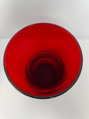 Vintage Anchor Hocking Royal Ruby Red Glass Flower Vases Set of 3 MCM 1-6", 2-4" - Picture 12 of 20