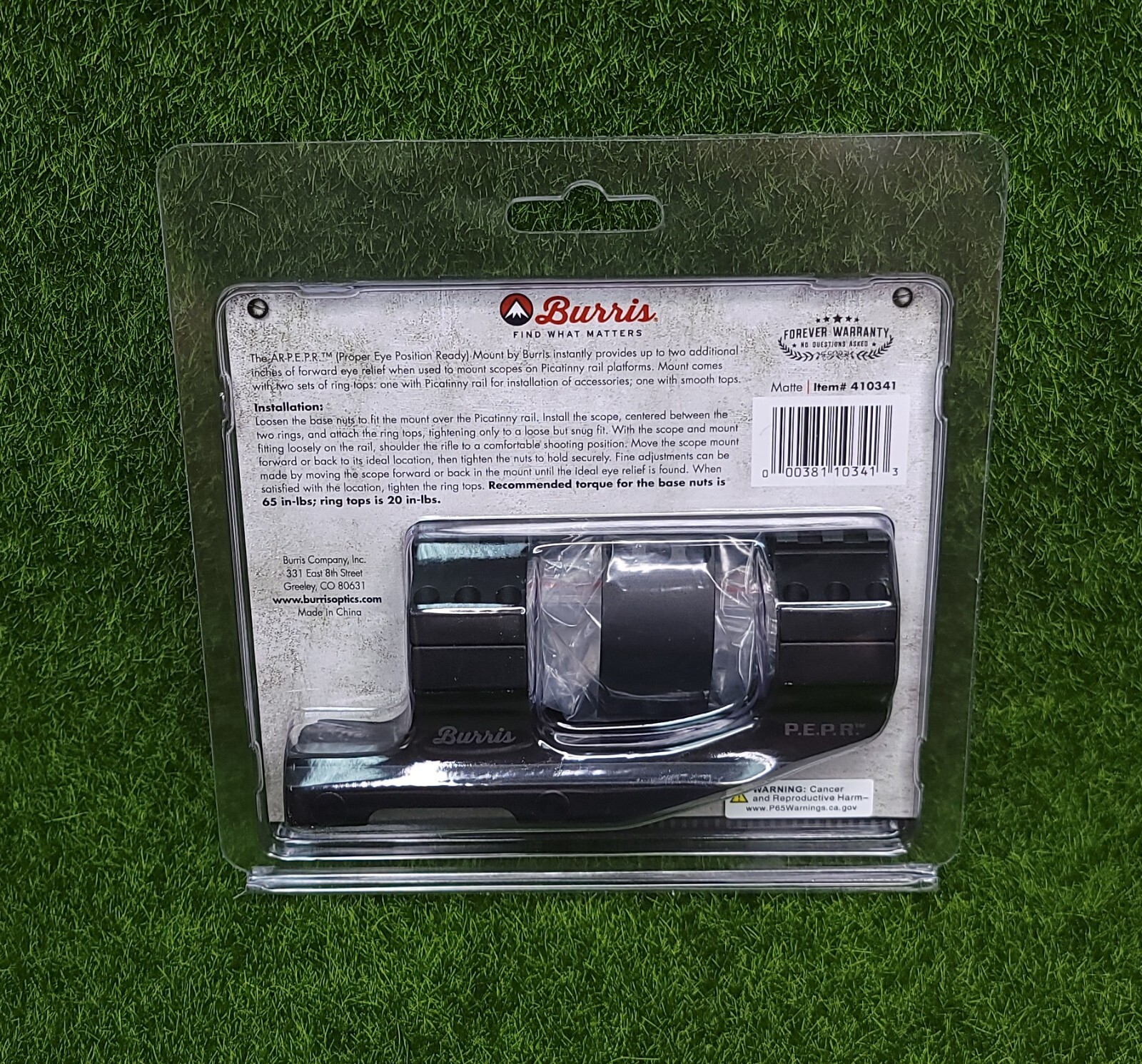 Burris PEPR 30mm Scope Mount, Picatinny, Smooth/Rail Ring Tops Included