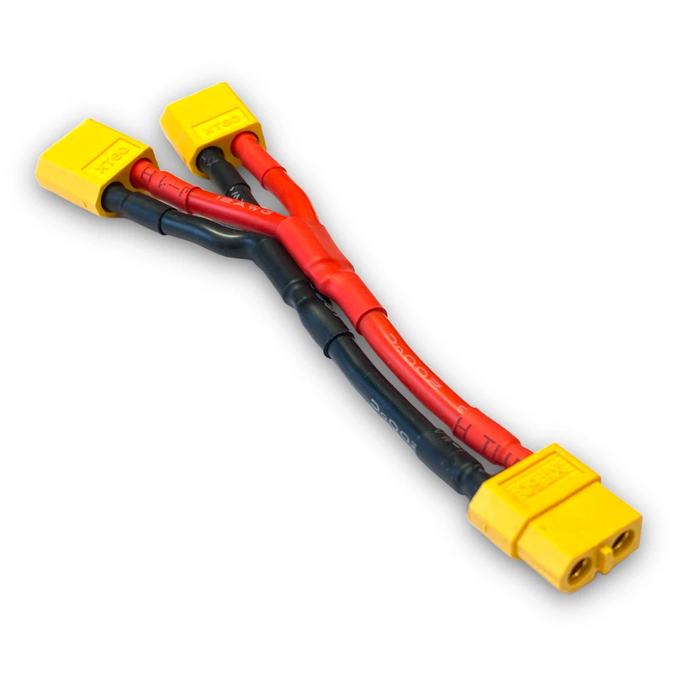 ✅ XT60 Adapterkabel Y Y-Kabel Parallel Lipo Akku Buchse Stecker 12AWG Kabel 10cm - Bild 3 von 4