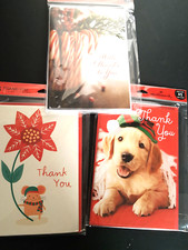 NEW 3 sets of 6 cards/envelopes each HALLMARK Holiday/Christmas Thank You Notes