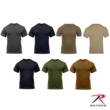 Rothco Solid Color Polyester Blend Army Military Outdoor Short Sleeve T-Shirt