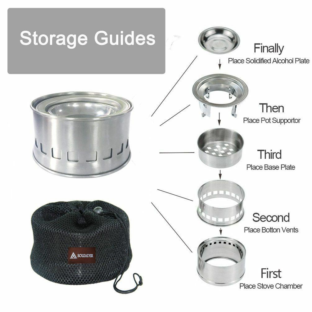 SOLEADER Portable Wood Burning Camp Stoves Compact Gasifier Wood Stove Bio  St... | eBay