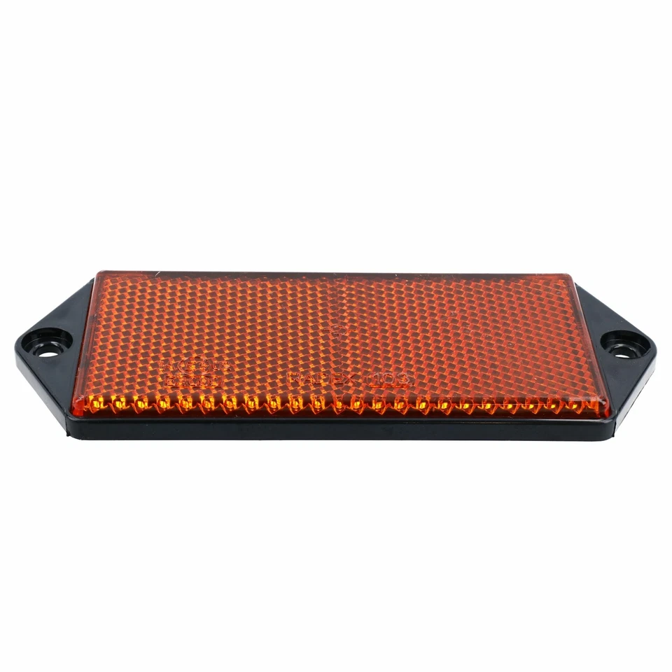 Amber Large Rectangular Side Reflector Pack of 10 Trailer Fence Gate Post TR067 - Image 2 of 4