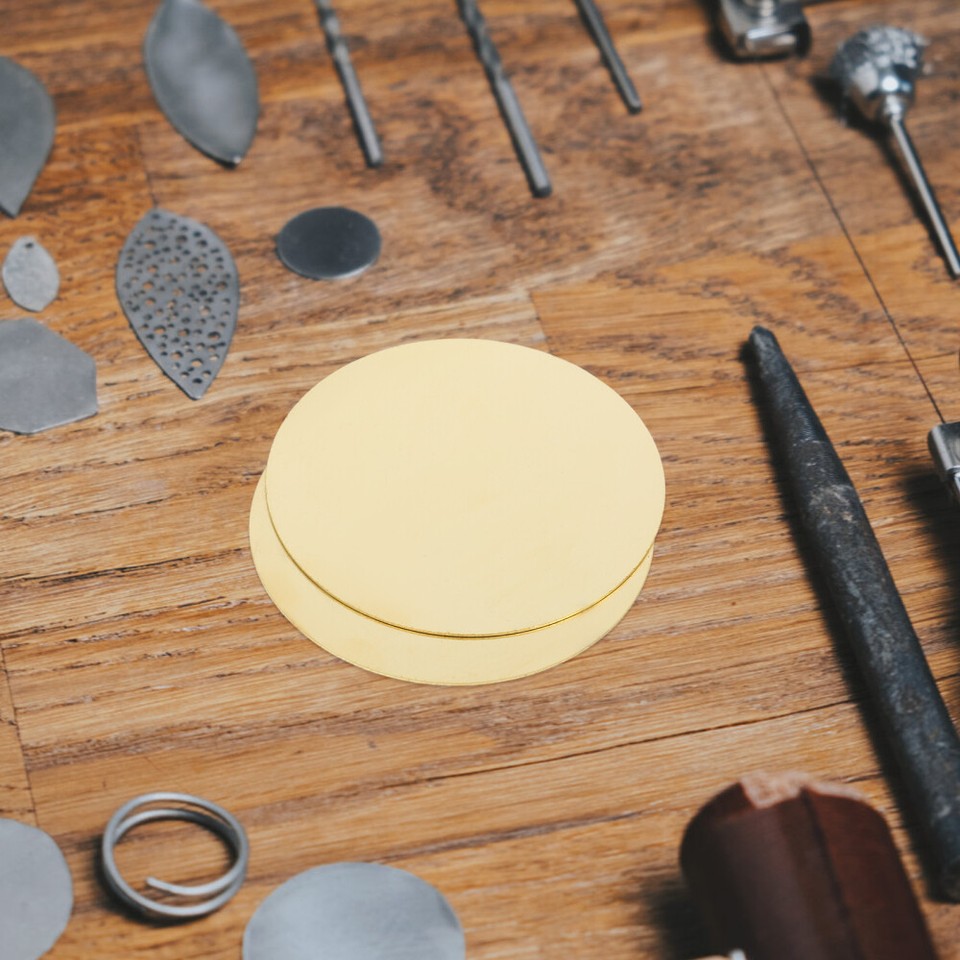 2pcs Brass Jewelry Making Sheet Brass Plate Metal Plate Crafting Sheet