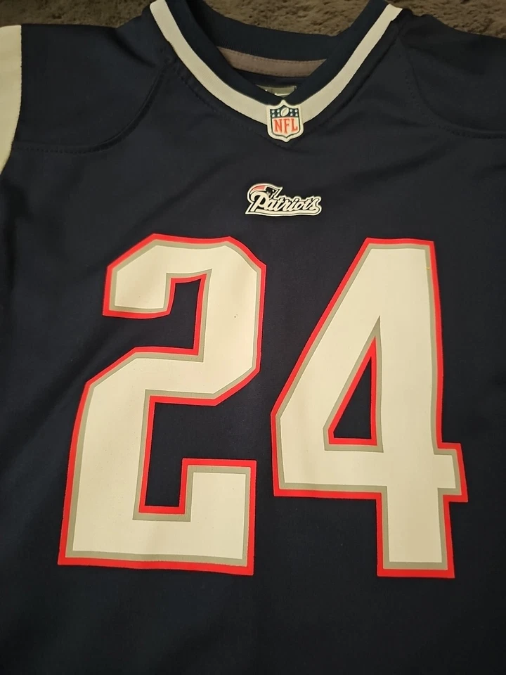 Camiseta deportiva Nike Darrelle Revis #24 New England Patriots #24 mediana 5-6 para niños Foto 4 de 4