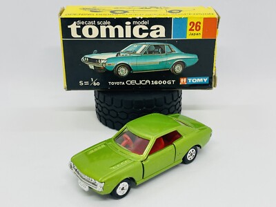 Tomica Tomy 26-1-1 1E wheels - Toyota Celica 1600 GT - L. Green