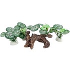 Green Plastic Silk Plant Aquarium Decorations