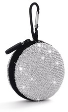 Earphone Case Earbuds Small Carrying Cases Bling Rhinestone Crystal Portable 315