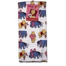 Disney Winnie the Pooh Valentine Kitchen Towels Set of 2 Piglet Eeyore NWT