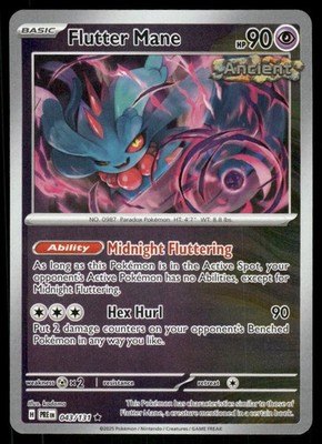 Flutter Mane 043/131 - Holo Prismatic Evolutions - Reverse Holo Rare NM