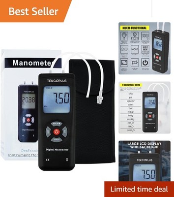 Large LCD Differential Pressure Tester - 12 Units for HVAC Professionals