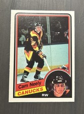 1984-85 OPC Hockey card #327 Cam Neely Rookie Canucks. rookie card picture