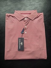 NWT MEN'S HARLESTONS RUTLEDGE POLO, COLOR: MAROON/ORANGE, SIZE: MEDIUM