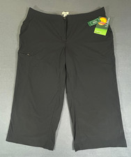 L.L. Bean Women's Pants Size 16 Dark Gray Capri Shorts Stretch NWT