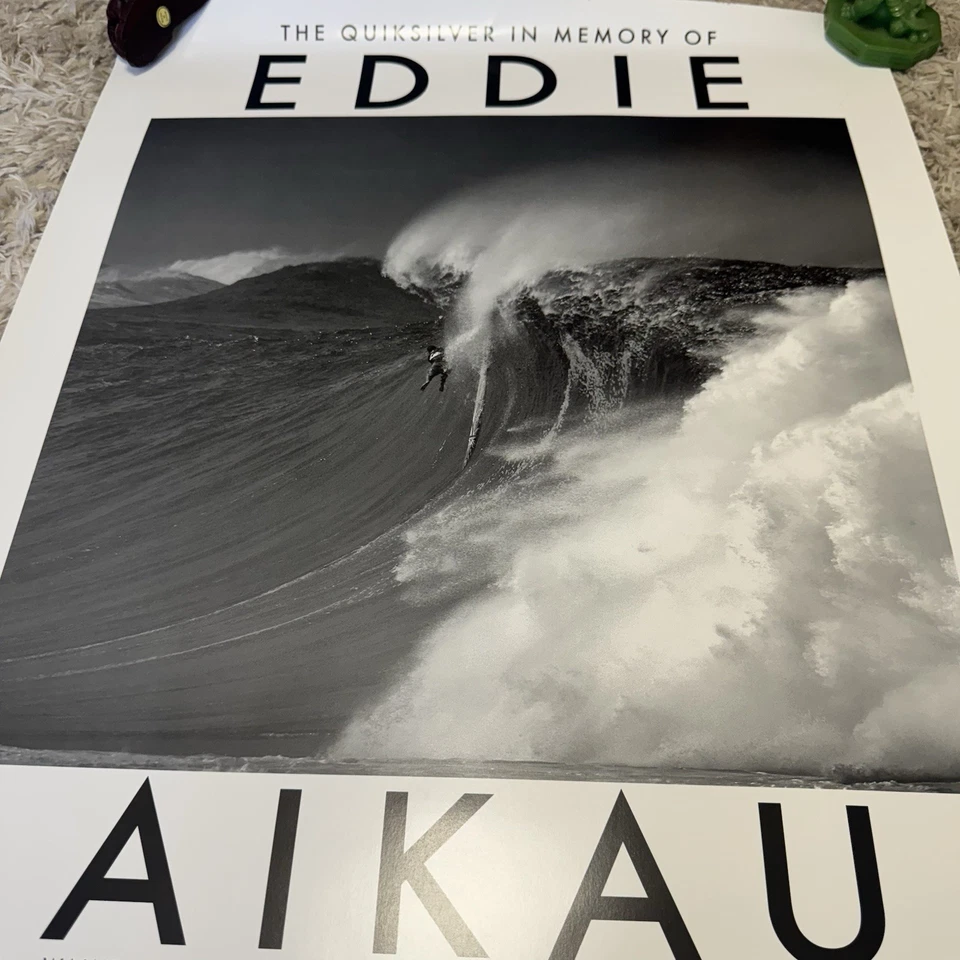 Póster del concurso de surf 2008/2009 Eddie Aikau Waimea Hawaii Big Wave Quiksilver Foto 2 de 4