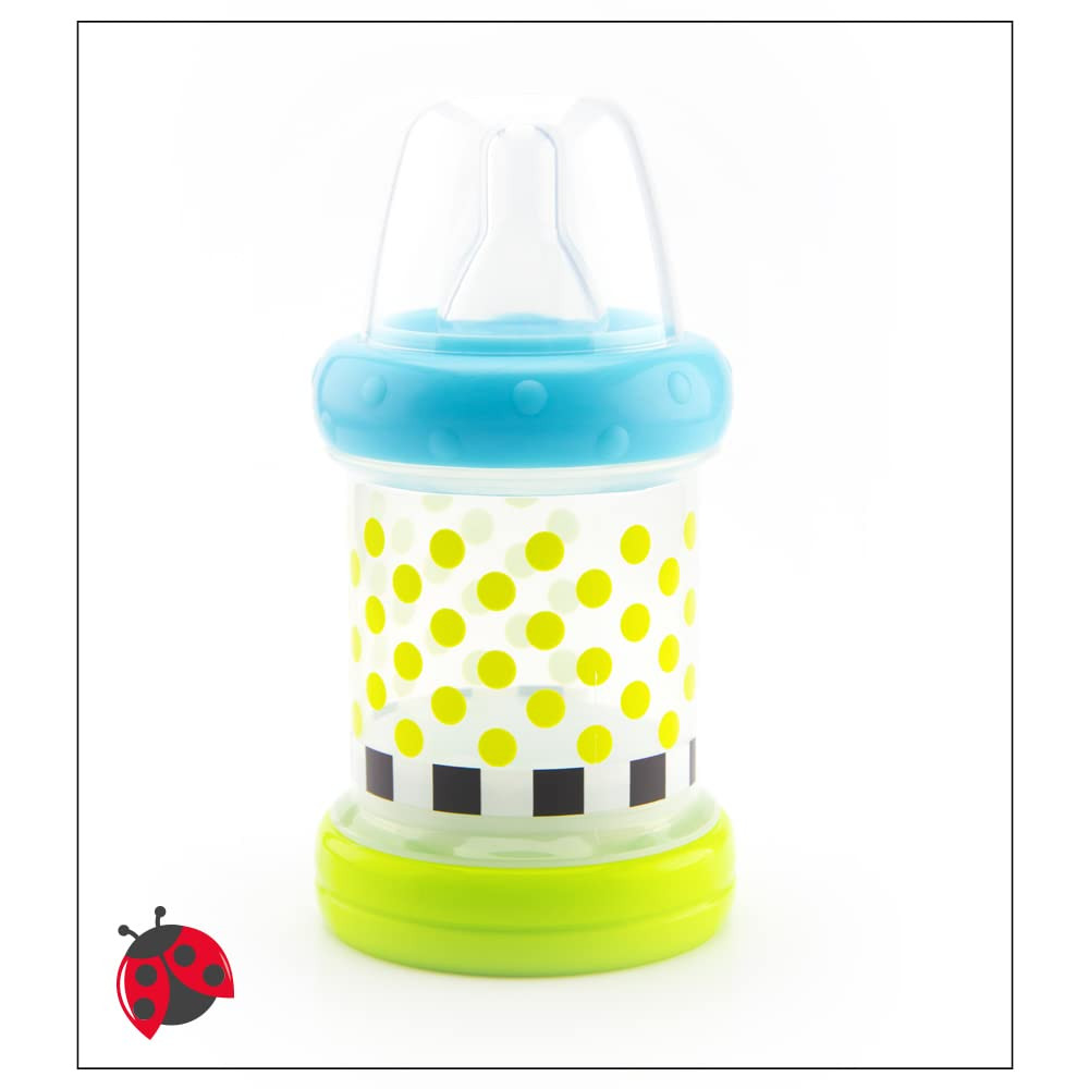 Baby Food Nurser &ndash; 4+ Months Set of 2- 4oz 100% Silicone Nipple and Spoon BPA-Fr