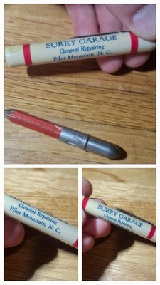 Surry Garage Pilot Mountain NC Advertising Bullet Pencil North Carolina