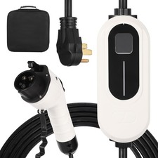 32A Level 2 EV Charger 240V Portable with NEMA 14-50 25ft Cable SAE J1772