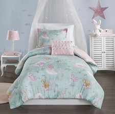 Mi Zone Kids Mermaid Comforter Set Full Queen 4pc Bedding NWT