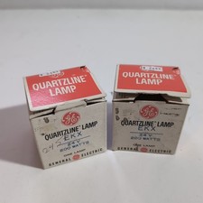 EKX GE Quartzline Lamp 24 VOLTS 200 WATTS Lot Of 2 NOS
