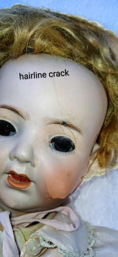 Antique 18” Simon Halbig Bisque,Composition, Lashes Mohair OM Tongue(see HLC) - Picture 9 of 19