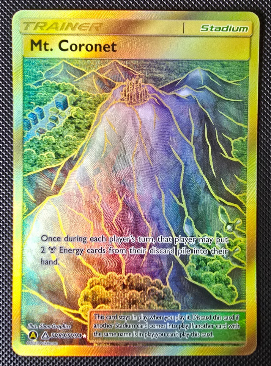 Pokemon Card - Mt. Coronet - SM Hidden Fates - Full Art - SV89/SV94 - M/NM