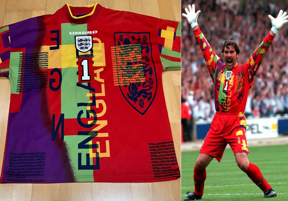England Shirt 1996 Goalkeeper Seaman Umbro Vintage Original