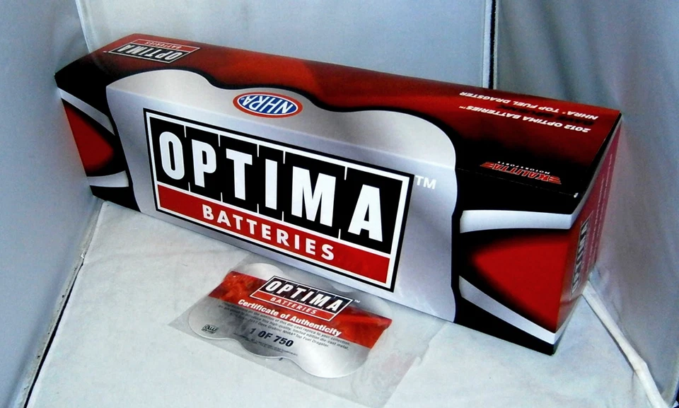 1:24 2012 Auto World RC2 NHRA Top Fuel Dragster Optima Baterías Dave Grubnic Foto 3 de 4