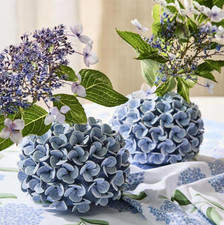 Thecompanystore Hydrangea Bud Vases, Set of 2, Blue