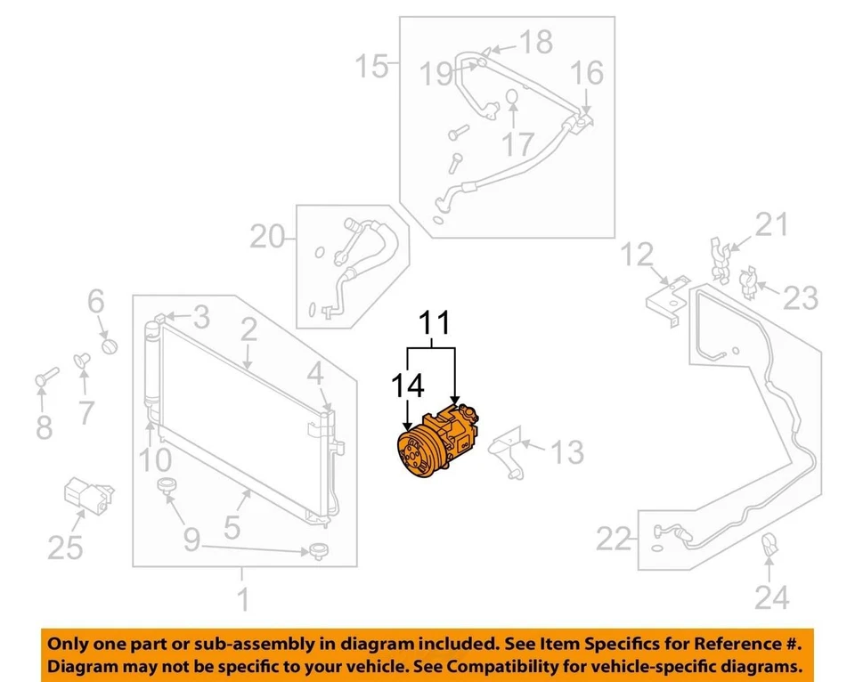 2007-2008 Subaru Forester Air Conditioning A/c Ac Compressor Oem BUJ4S - Image 2 of 3