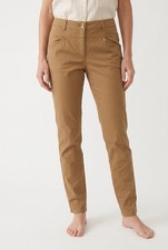 ESCADA Slim Straight Twill Pants in Camel Tan Women s Size 36 US 6