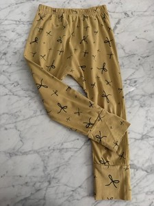 Go Gently Nation Yellow Bow Harem Pants Soft Cotton USA 4 5 Year Mabo Kids