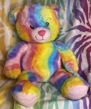 Build A Bear Enchanted Spring Garden Rainbow Bear Plush
