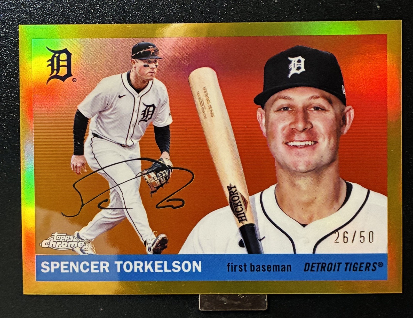 2025 Topps Chrome Platinum Spencer Torkelson True Orange Refractor 26/50 Tigers