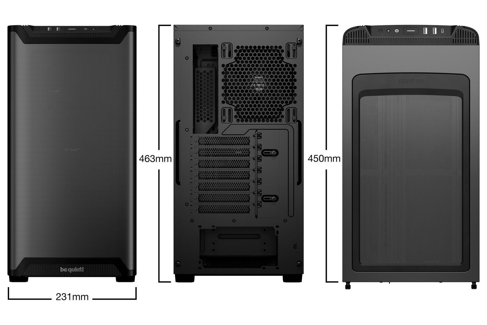 бесшумный ПК Gehuse Pure Base 501 Airflow ATX schwarz 18090₽