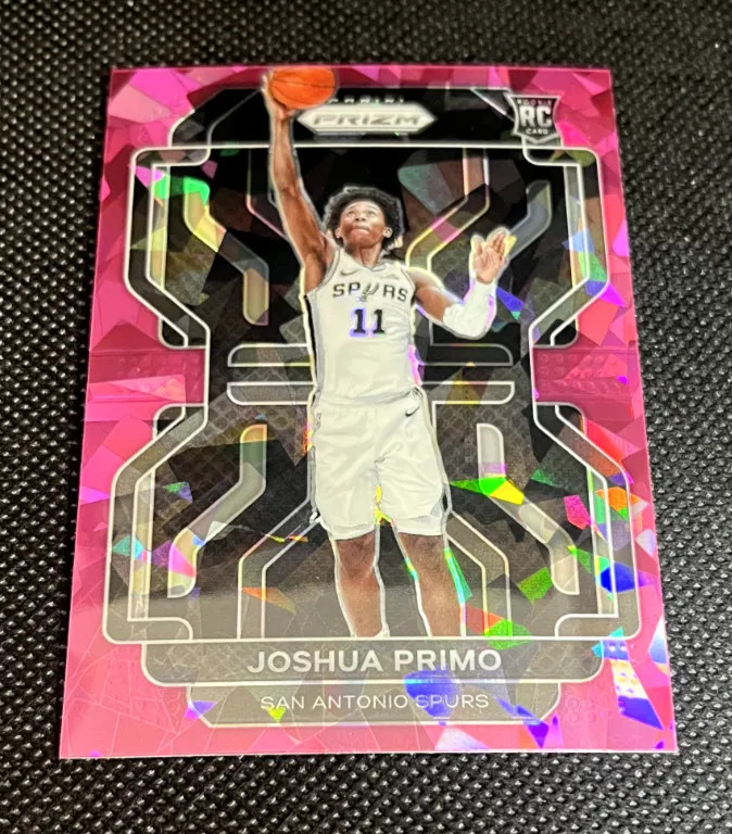 2021 Prizm Rookie Pink Ice Spurs Joshua Primo #298 Cracked Ice Rookie
