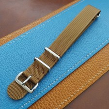 18mm Ribbed Tan Nylon Classic G10 MoD Watch Strap