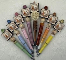 Custom beaded pens. Pooh Gifts. Basket filler. Journal. Teen. Party